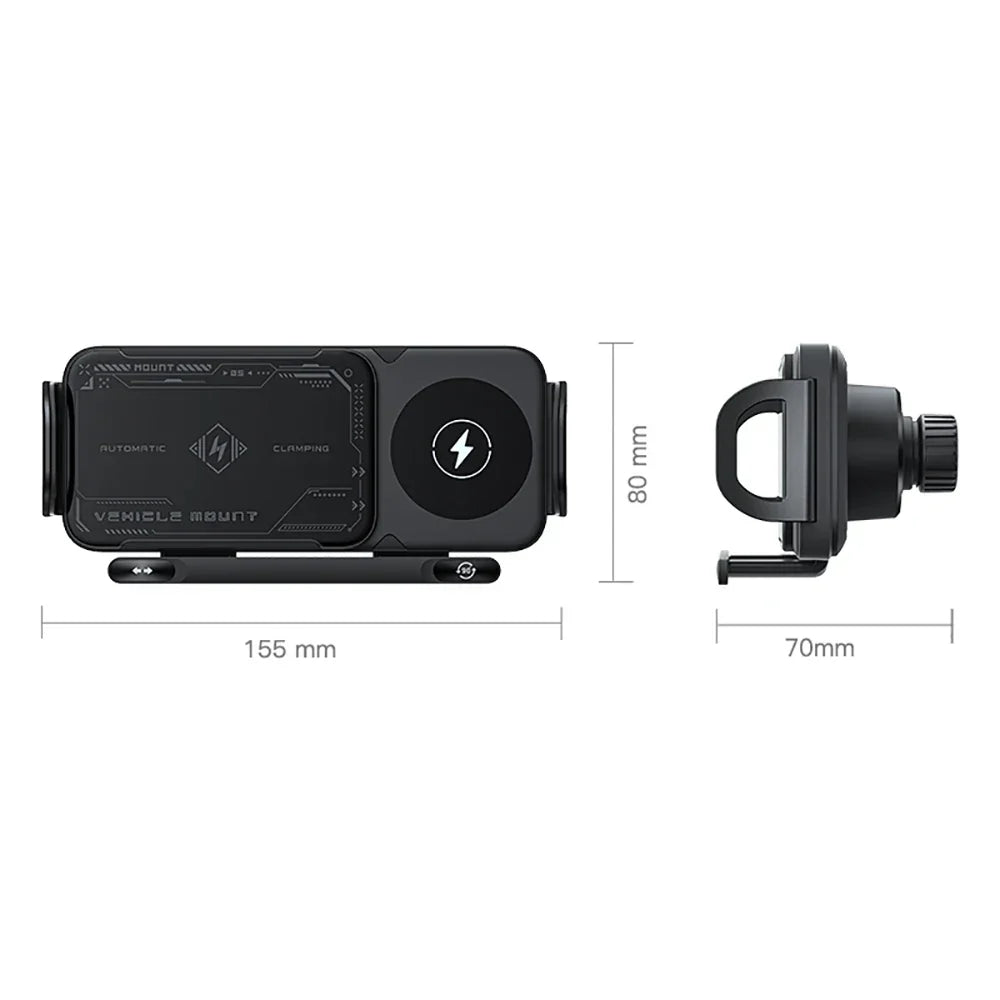 Wireless Car Charger Dual Coil Fold Screen Mount Fast Charge For Foldable Phones Air Vent Car Holder Fall 2026