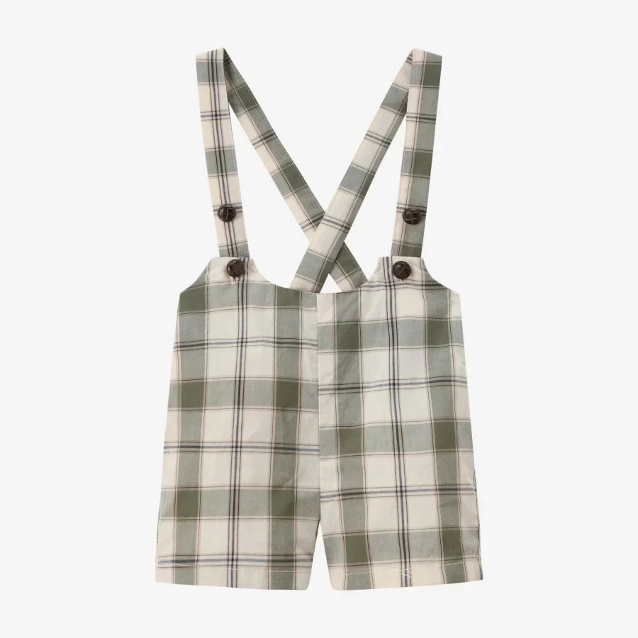 Soft Unisex Kids’ Matching Outfits – Plaid Grid, Floral, 100% Cotton, Summer Casual Wear