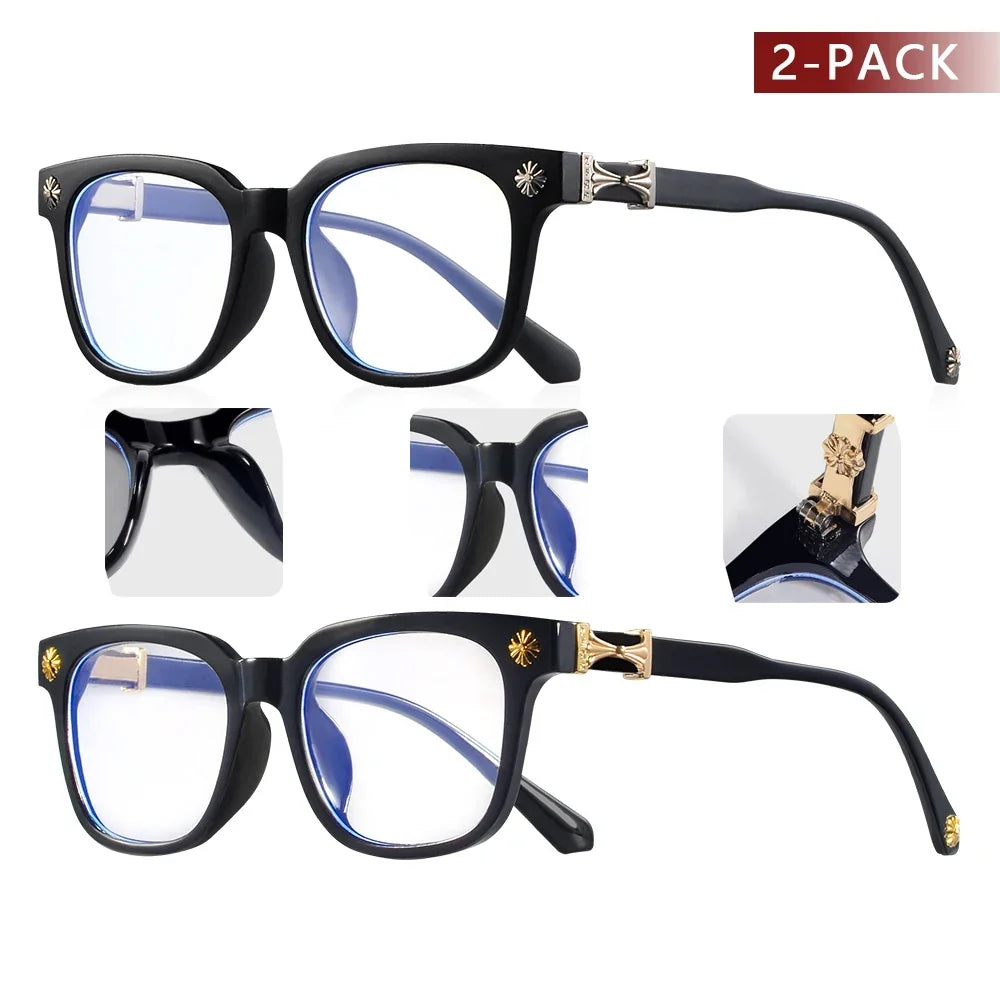 Blue Light Blocking Glasses Square Frame Unisex Computer Eyewear Fall 2026 Eye Strain Relief