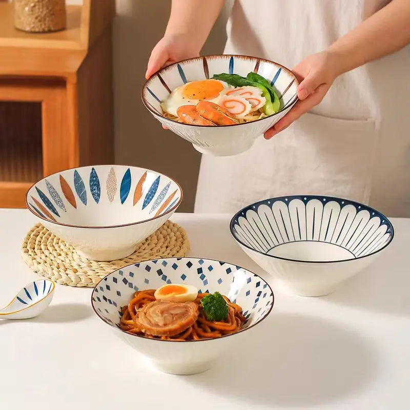 Ramen Bowl 8 Inch Porcelain Japanese Noodle Bowl Large
