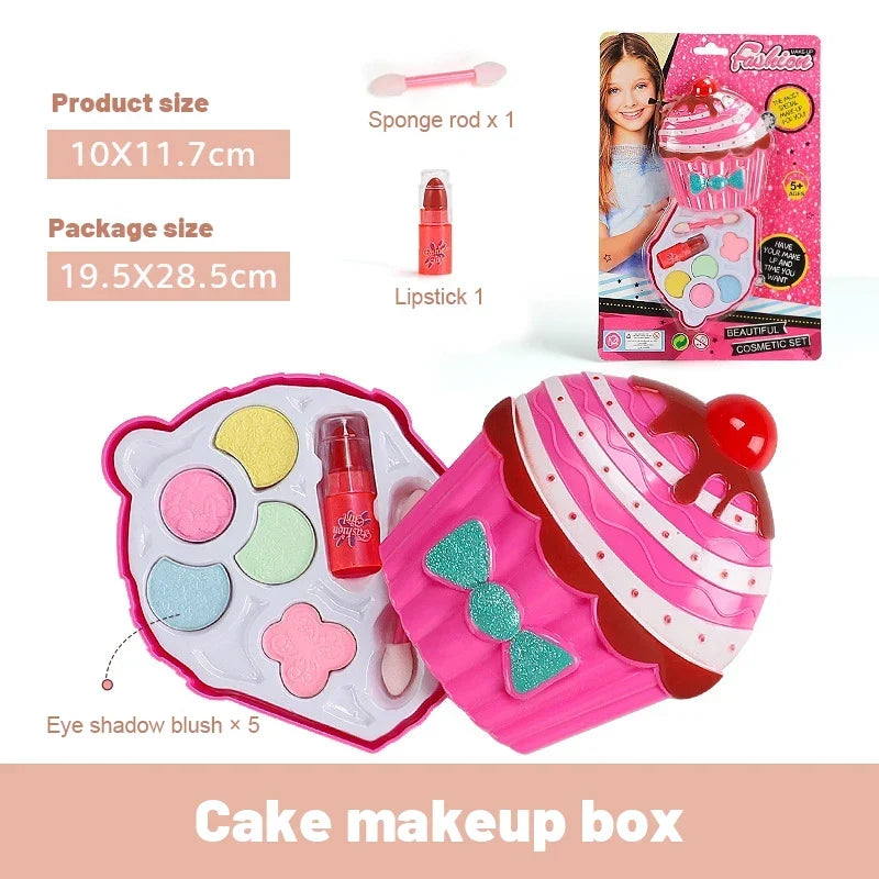 Princess Makeup Toy Set for Kids - Pretend Play Cosmetics with Lipstick &amp; Eyeshadow for Parties