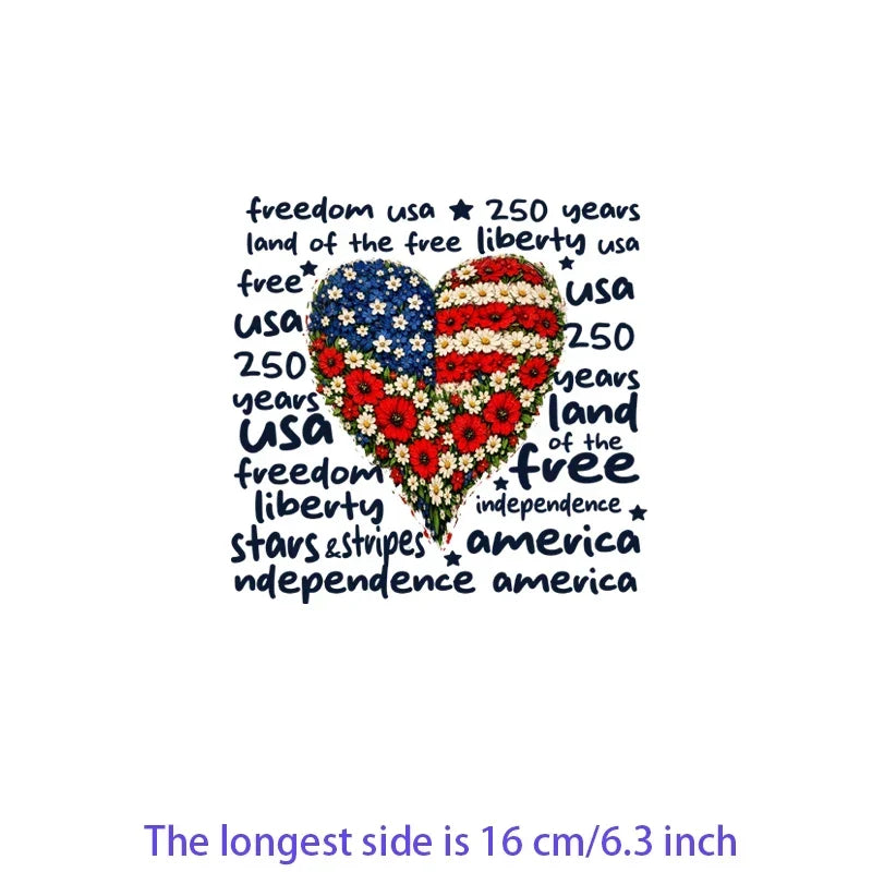 Iron On Patches USA Flag Bald Eagle Heat Transfer Set Patriotic 4th Of July DIY Clothing Decor 2026