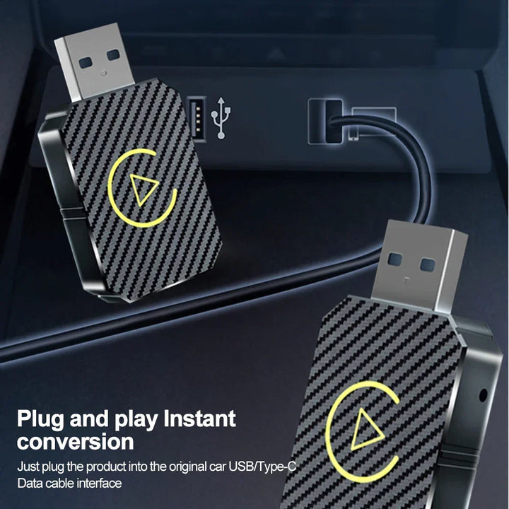 Wireless CarPlay Adapter 2 in 1 Car Multimedia Bridge 5GHz WiFi Type-C USB Plug and Play Fall 2025 Gift