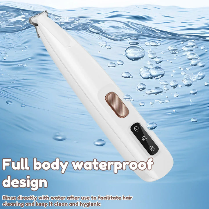 Waterproof Dog Paw Trimmer with LED Light – 18mm Wide Blade LED Display Pet Grooming Clipper 2026