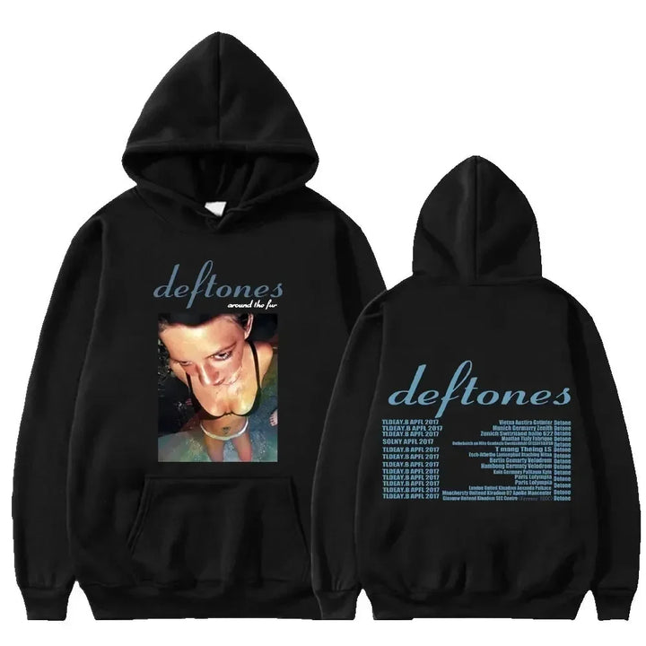 Oversized Unisex Hoodie - Retro Punk, Polyester, Street