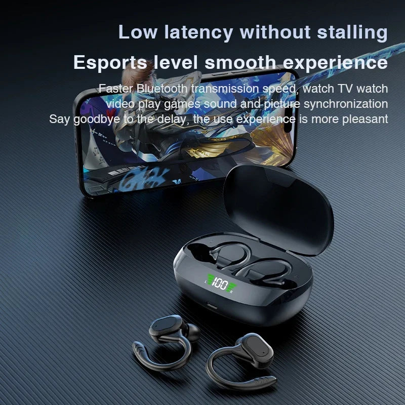 AI Translation Earphones Wireless Ear Hook Bluetooth