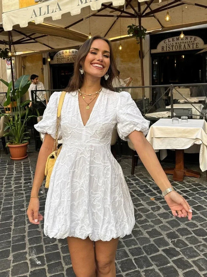 Elegant White Dress for Women with Exquisite Detailing - Versatile Summer Formal Dress for Casual and Special Occasions