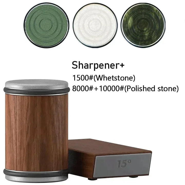 Rolling Diamond Knife Sharpener Kit with Magnetic Holder – 15° &amp; 20° Angle Roller Kitchen Tool 2026