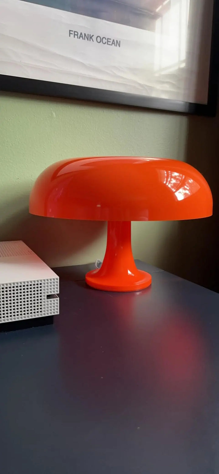 Japandi LED Mushroom Table Lamp Ivory Minimalist Bedside Lighting