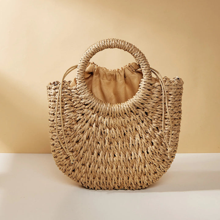 Straw Bag Natural Handwoven Half Moon Beach Tote Crossbody Bag Large Capacity Summer 2026 Vacation Accessory