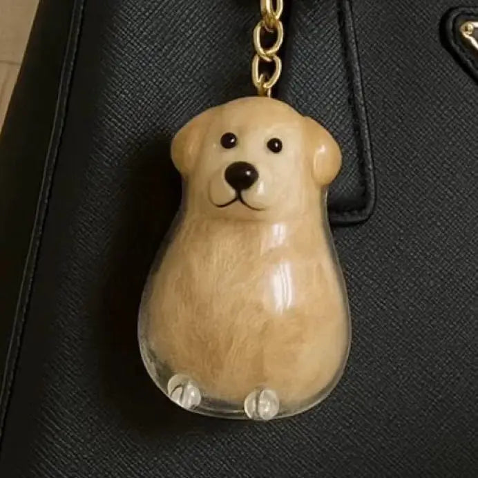 Dog Hair Keepsake Keychain Pendant Clear Resin Charm