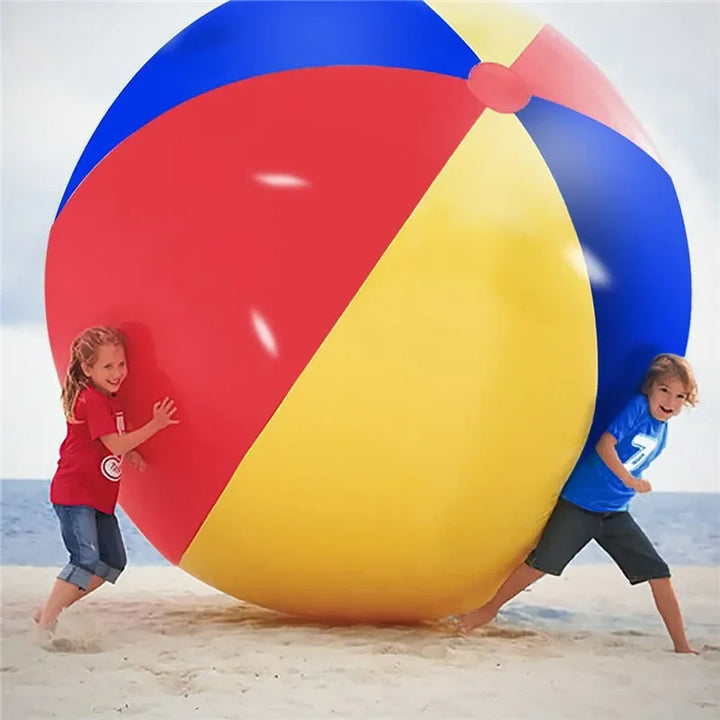 Giant Inflatable Beach Ball, Durable PVC Sports Ball for Outdoor Water Games, 100cm &amp; 200cm, Bright colours