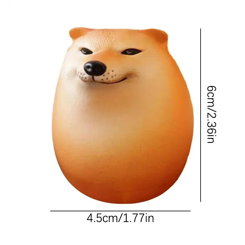 Soft Squeeze Shiba Inu Egg Shape Desk Decor - Fun Home Office Gift, Stress Relief Ornament