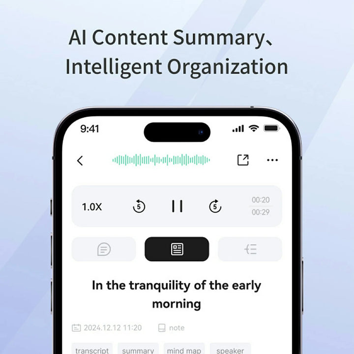 AI Voice Recorder with Transcription and Summarization - 135-Language Smart Notetaker for Meetings 2026