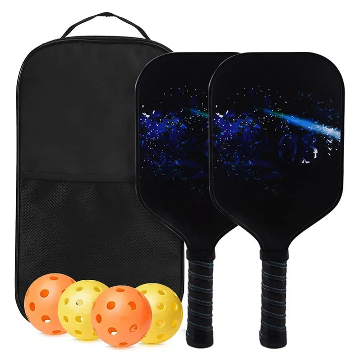 Lightweight Graphite Pickleball Paddle Set with Fiberglass Face and PP Honeycomb Core for Indoor and Outdoor Play