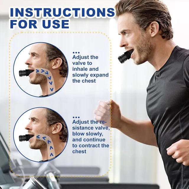 Breathing Trainer Lung Exerciser Adjustable Resistance