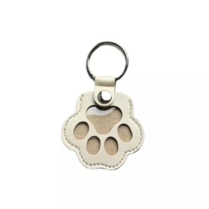 Pet Hair Keychain Paw Pendant PU Leather Hair Holder