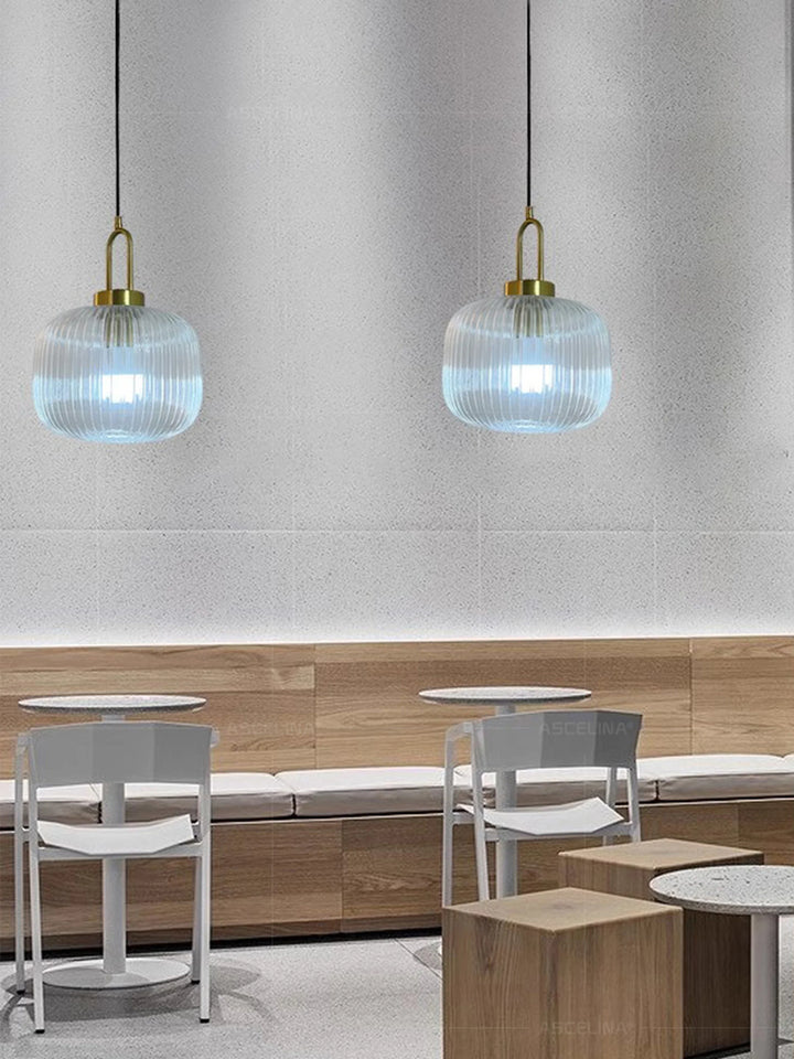 Japandi Glass Pendant Light Japanese Nordic Hanging Lamp Warm