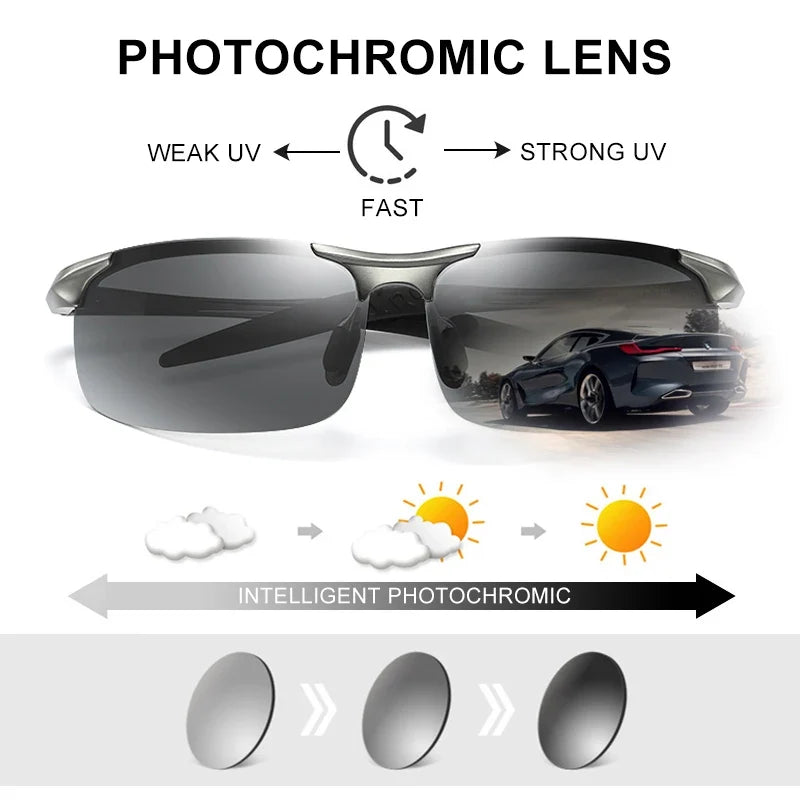 Photochromic Sunglasses Polarized Day Night Driving Glasses With Anti Glare UV Protection Summer 2026
