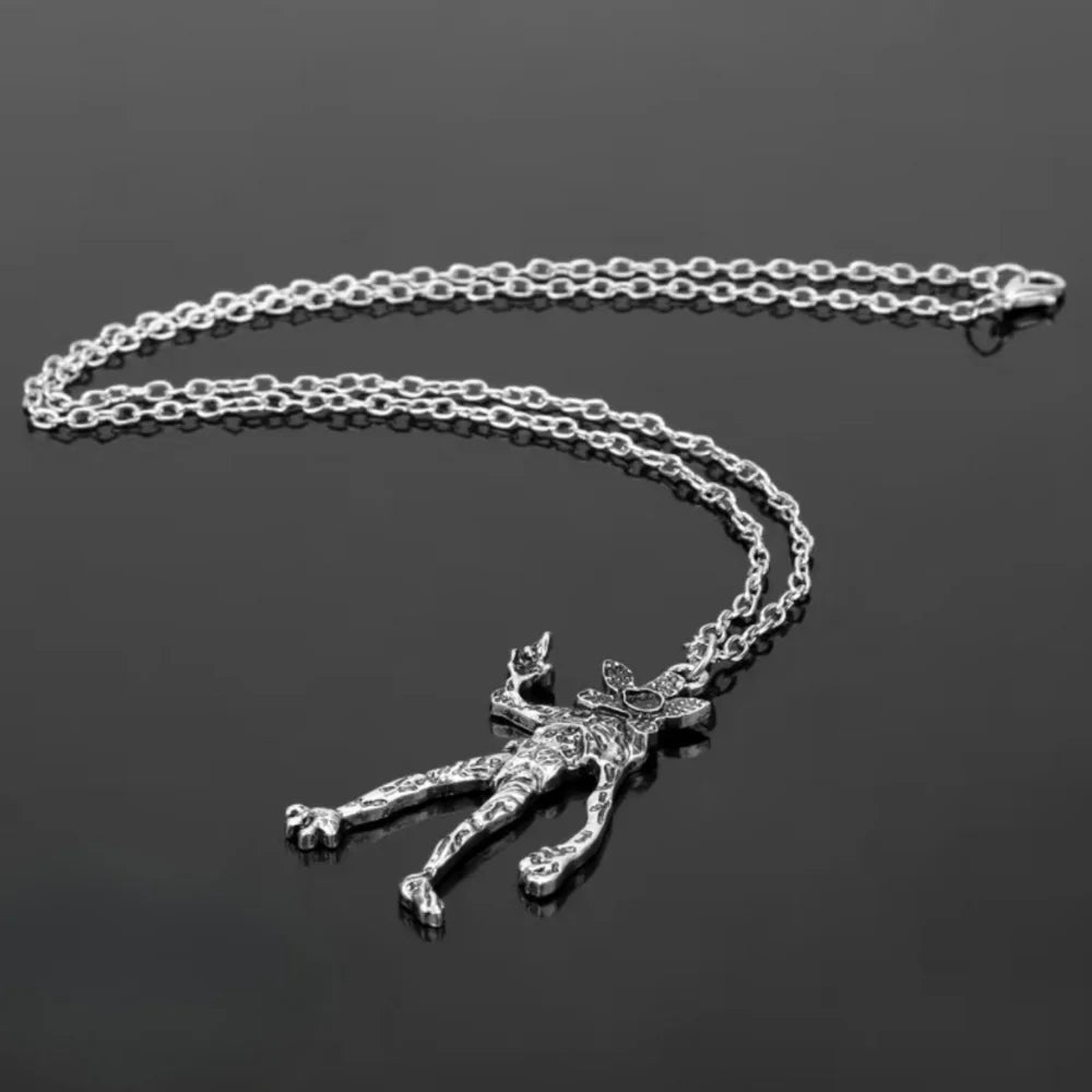 Monster Pendant Necklace 925 Sterling Silver Upside-Down Monster Charm Adjustable Valentine Gift 2026 Gift Ready