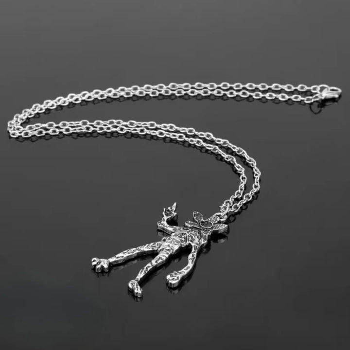 Monster Pendant Necklace 925 Sterling Silver Upside-Down Monster Charm Adjustable Valentine Gift 2026 Gift Ready