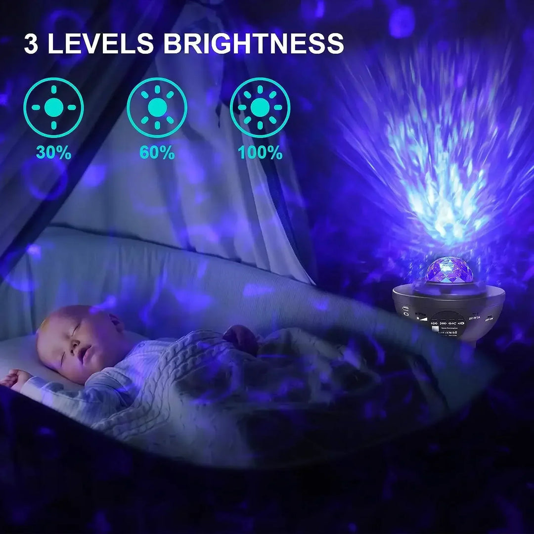 colourful Starry Galaxy Projector Night Light Child Bluetooth Music Lamp Gift