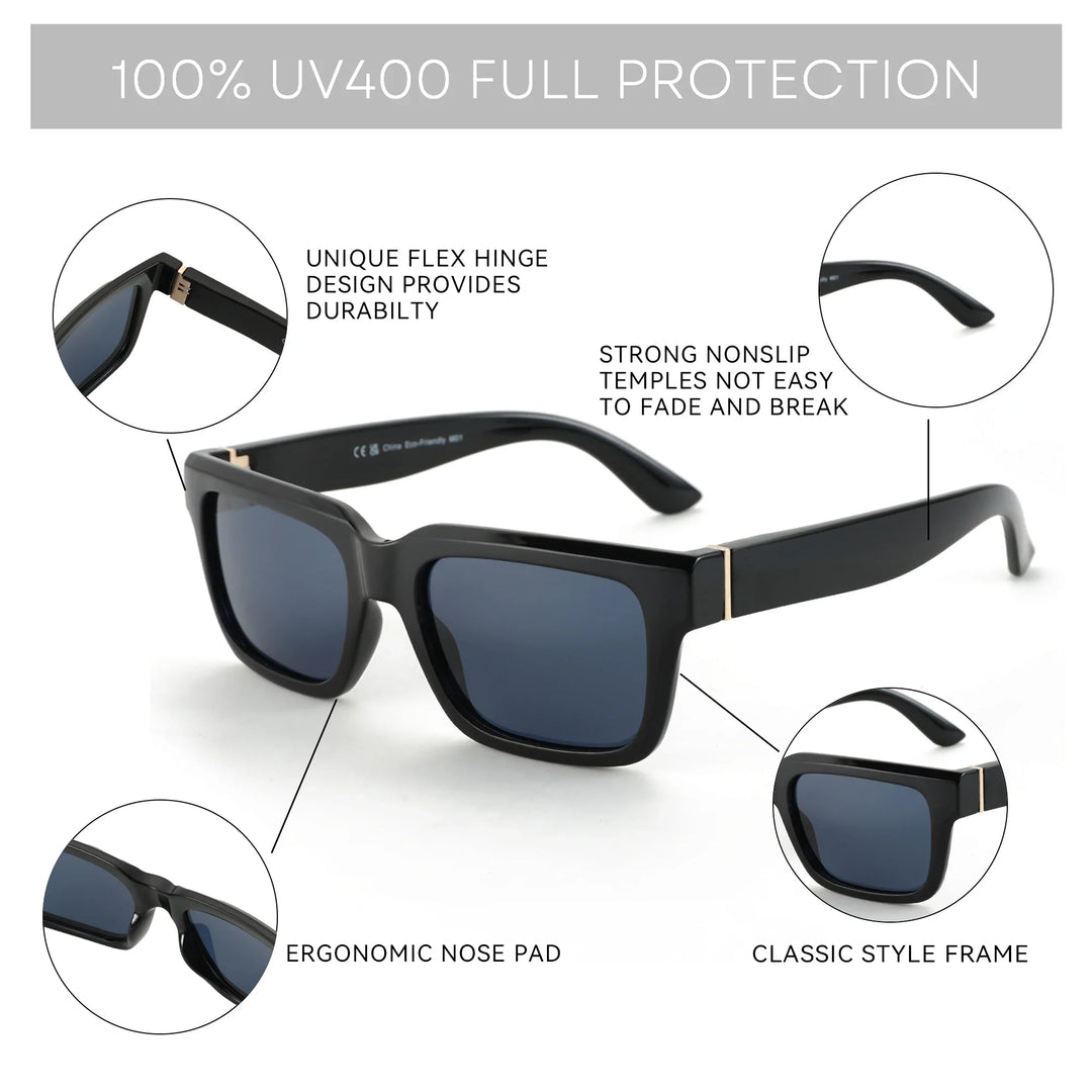 Polarized Sunglasses Square Style UV400 Protection Casual Summer 2026 Trend Gift