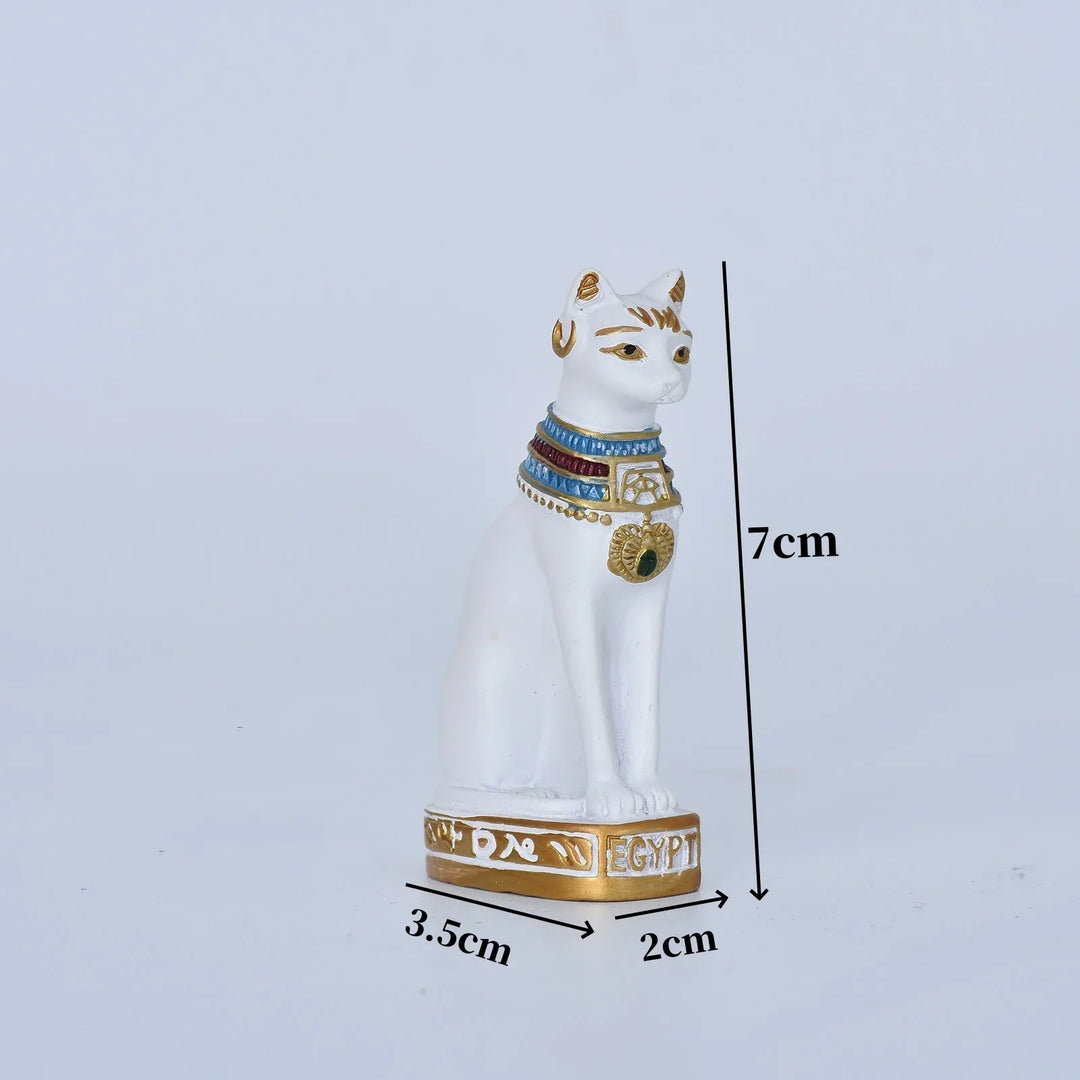 Cat Statue Mini Egyptian Cat Goddess Resin Decor For Home And Garden Retro Gift Idea