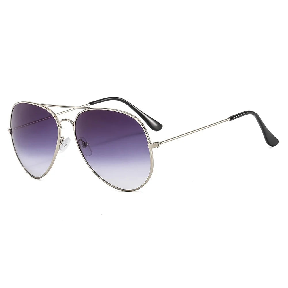 2025 Double Bridge Aviation Sunglasses for Women - UV400 Alloy Frame Mirror Glasses