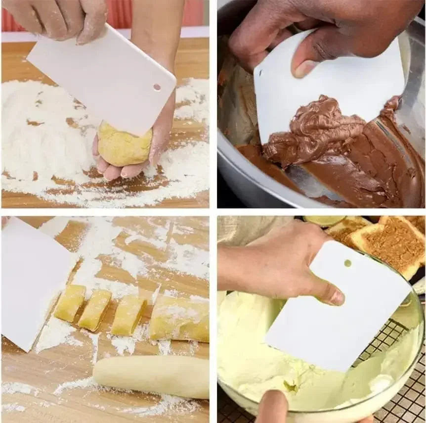 Multipurpose Dough Cutter Bowl Scraper - 13cm Kitchen Tool for Baking, Fondant, Cream, DIY Pastry and Cake