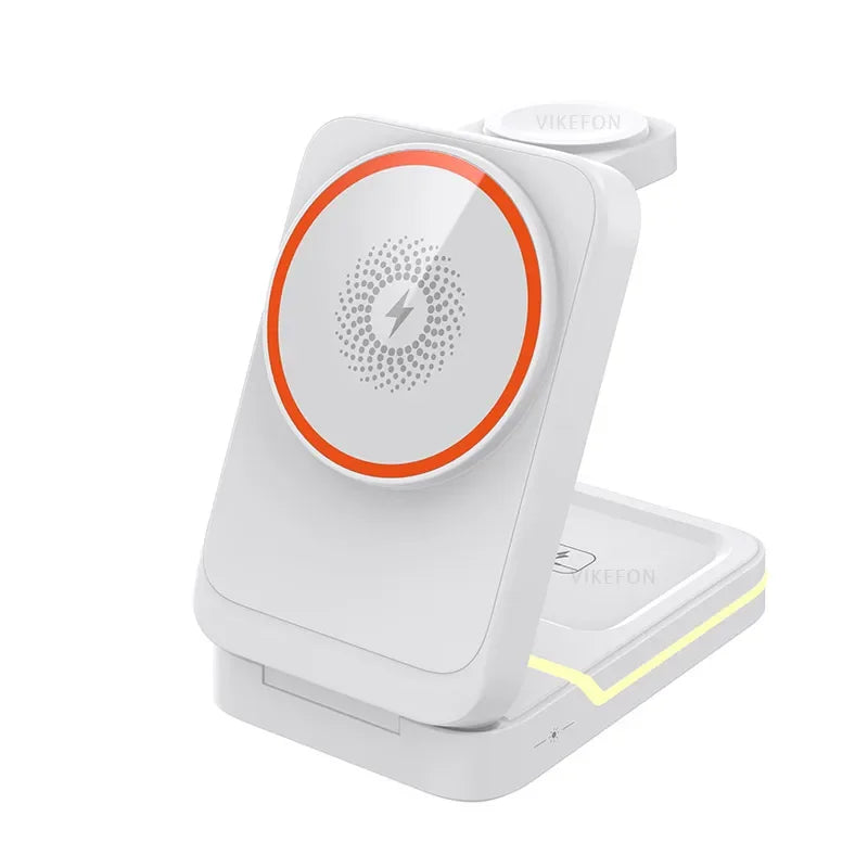 Foldable magnetic wireless charger – iPhone 12-16, Apple Watch, AirPods, USB-C, 15W 2026