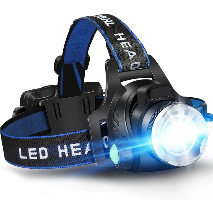 Powerful LED Induction Headlamp with Box - USB Rechargeable Waterproof 1000 Lumen Outdoor Torch