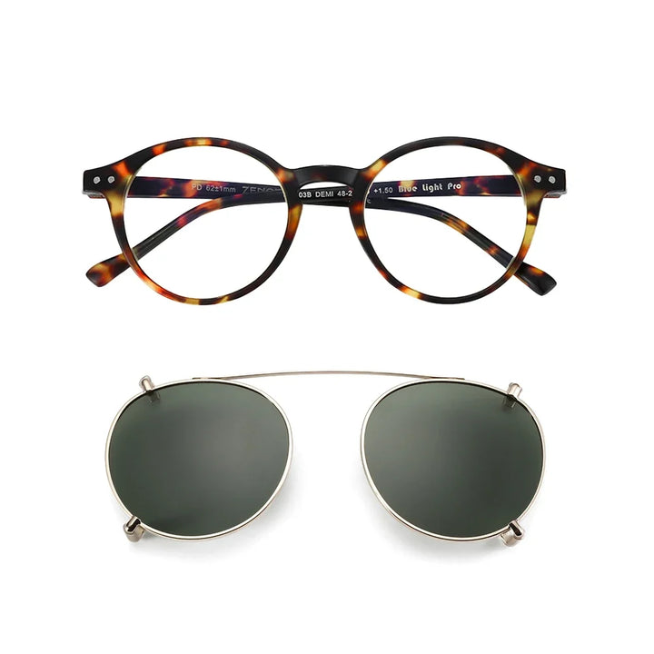 Clip On Sunglasses Retro Round Frames Anti Blue Light Polarizing Clip Ons Summer 2026