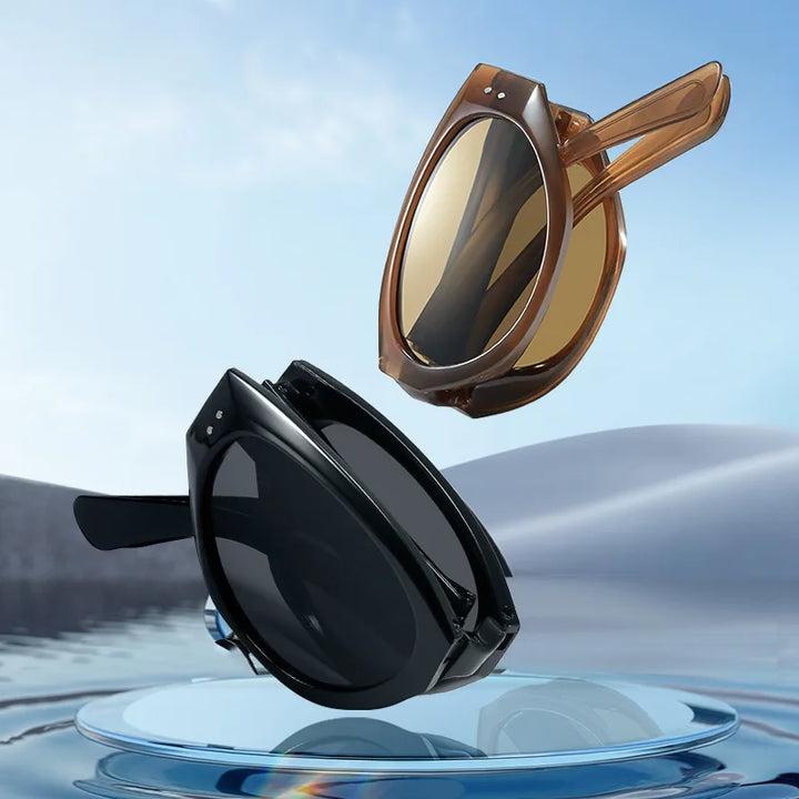 Circular Sunglasses Unisex Foldable Round Eyewear, TikTok Viral Fall 2026 Trendy Accessory
