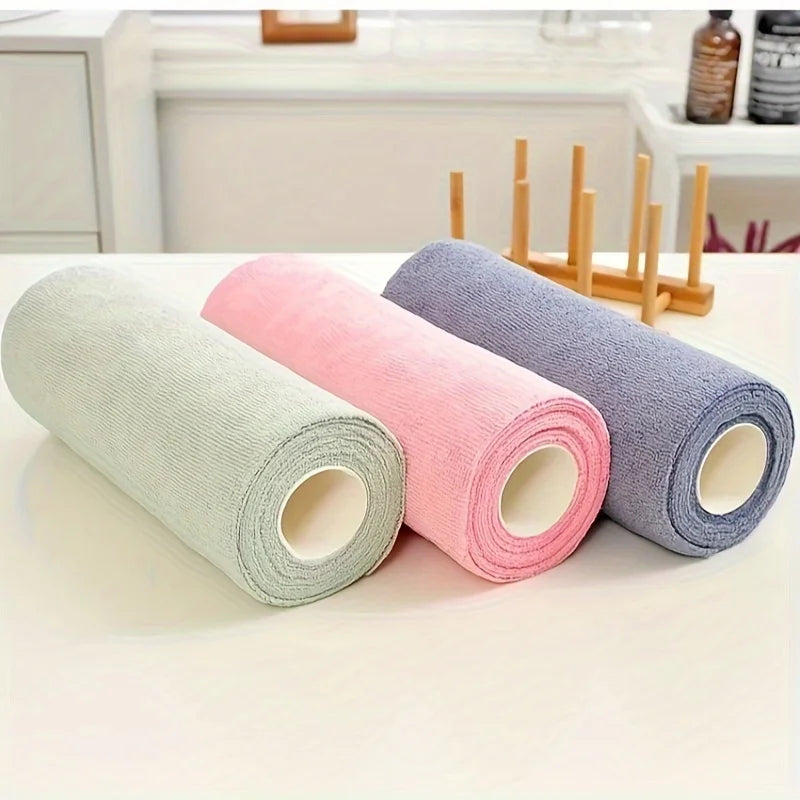 Absorbent Household Cleaning Towel Roll - Versatile Dishwashing &amp; Car Washing Cloth