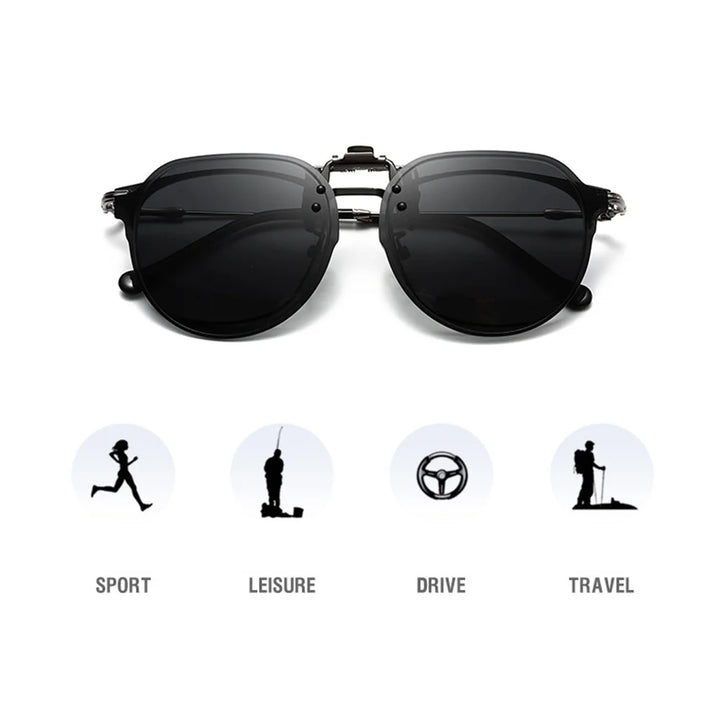 Clip-On Sunglasses Polarized UV400 Flip Up Clip Night Vision Clip Universal Goggles For Driving And Fishing Summer 2026