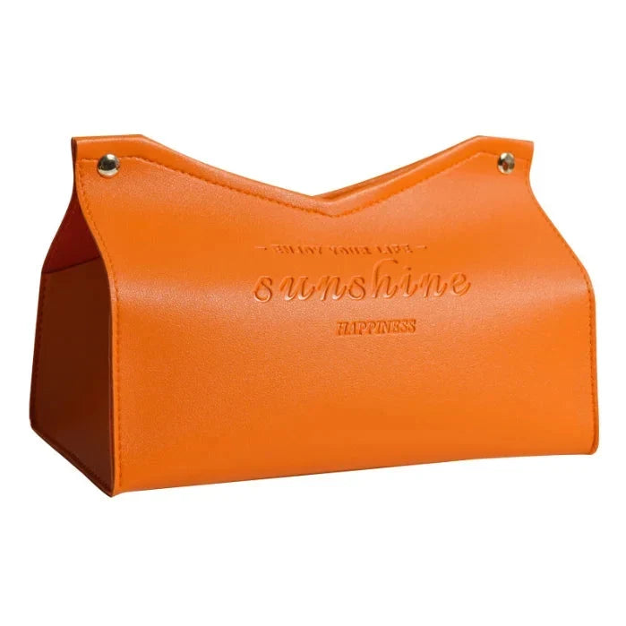 Leather Tissue Box - Nordic Car &amp; Home Decor, Large Storage Napkin Holder