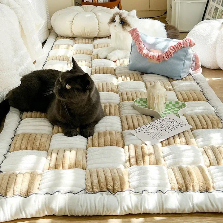 Garden Protective Couch Cover Thicken Plush Sofa Mat Anti-Slip Washable for Pets