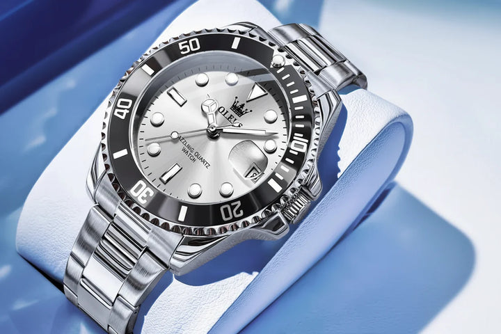 Quartz Watch Stainless Steel Date Classic Dress Watch Gift