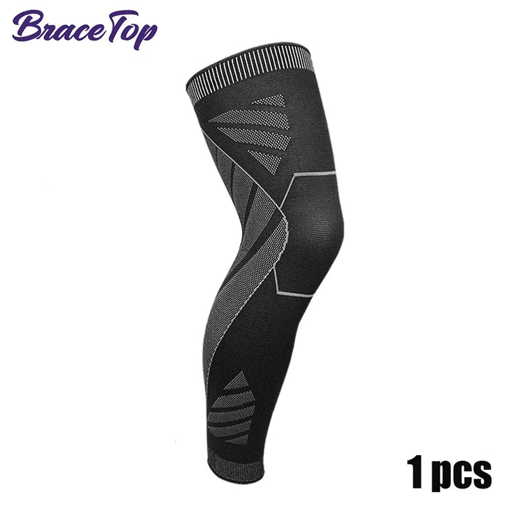 Full Leg Compression Sleeve Long Knee Support for Cycling Hiking Basketball – Pair 2026