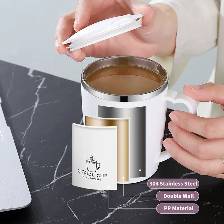 350ml Thermos Mug 304 Stainless Steel Insulated Cup With Handle