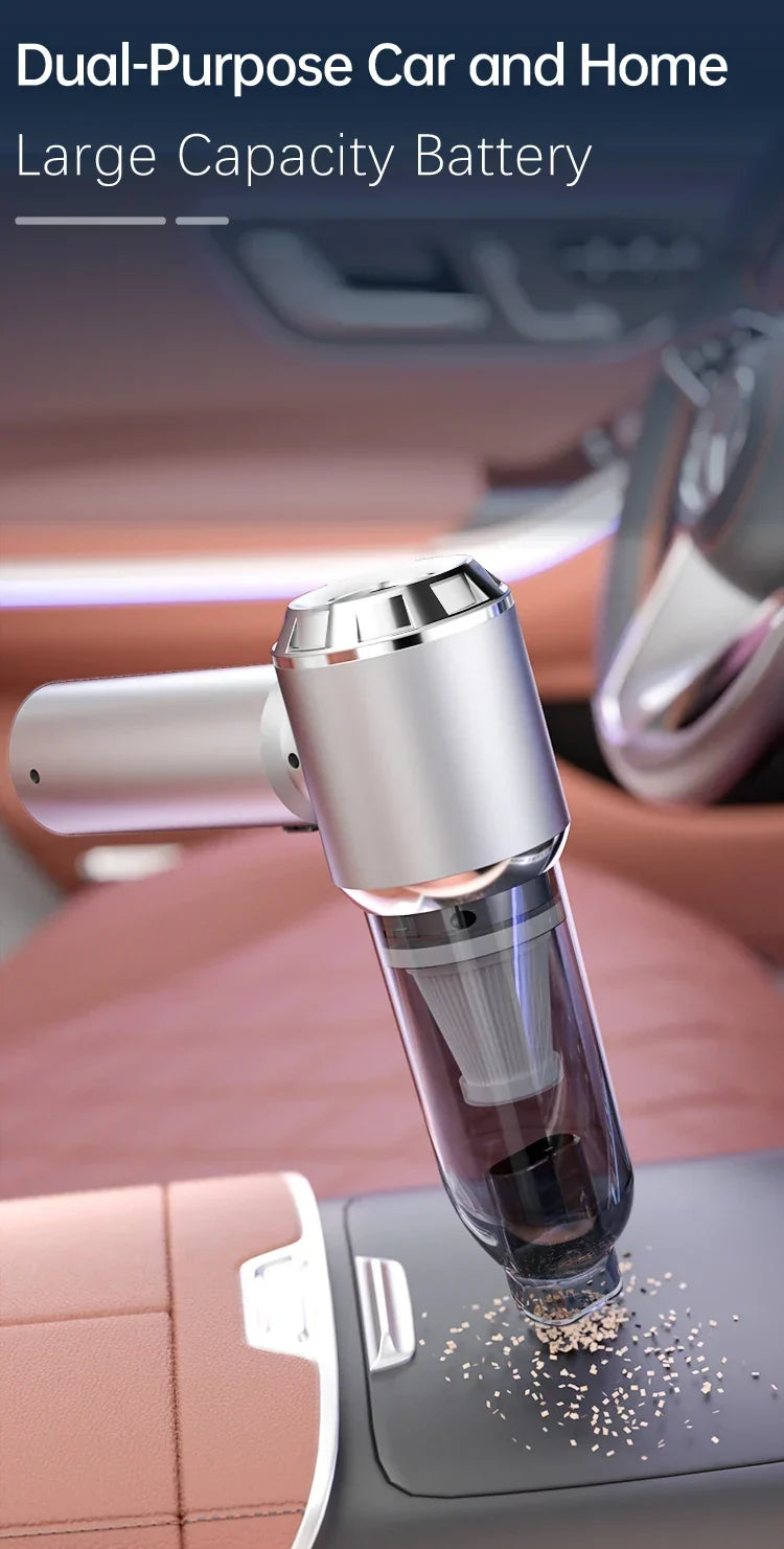 Car Vacuum Cleaner Wireless Mini Handheld Strong 6000mAh
