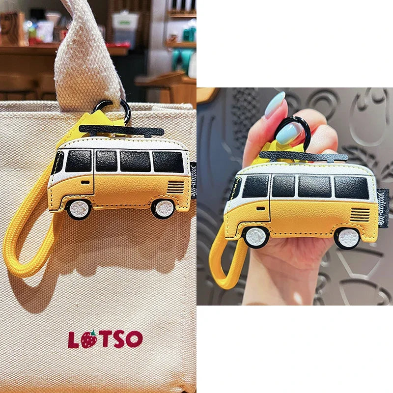 Leather Keychain Handmade Transportation Charm Gift 2025