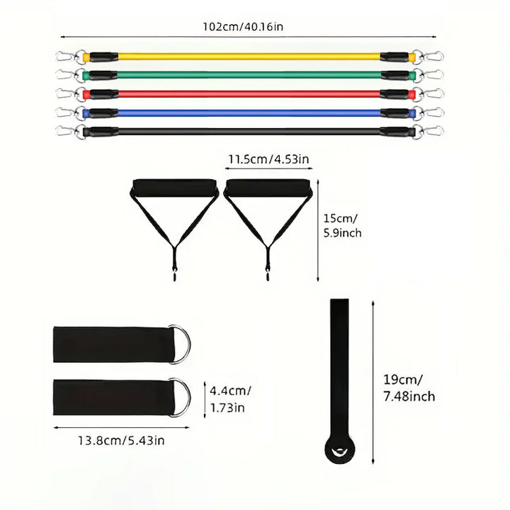 Lightweight Fitness Equipment - Portable Resistance Bands for Exercise, Bodybuilding &amp; Weight Loss