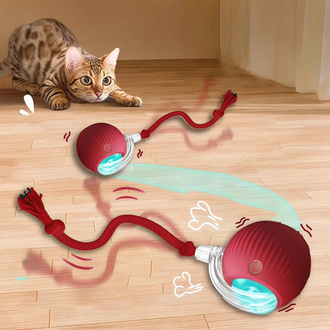 Automatic Rolling Ball Cat Toy - Interactive Mouse Imitation for Cat Training