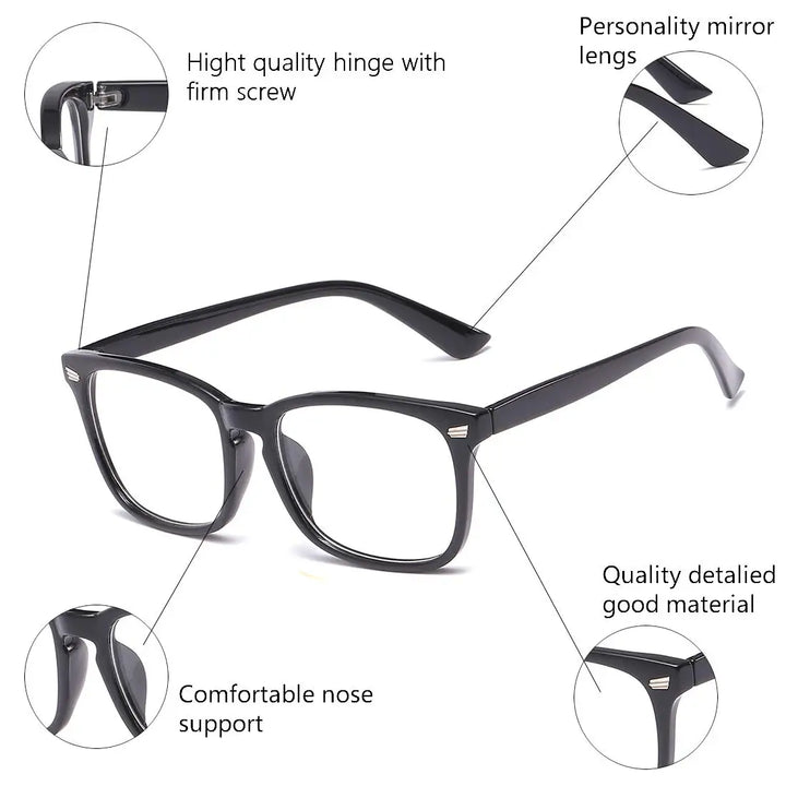 Blue Light Blocking Glasses Square Nerd Eyeglasses Back To School 2026 Reduces Eye Strain