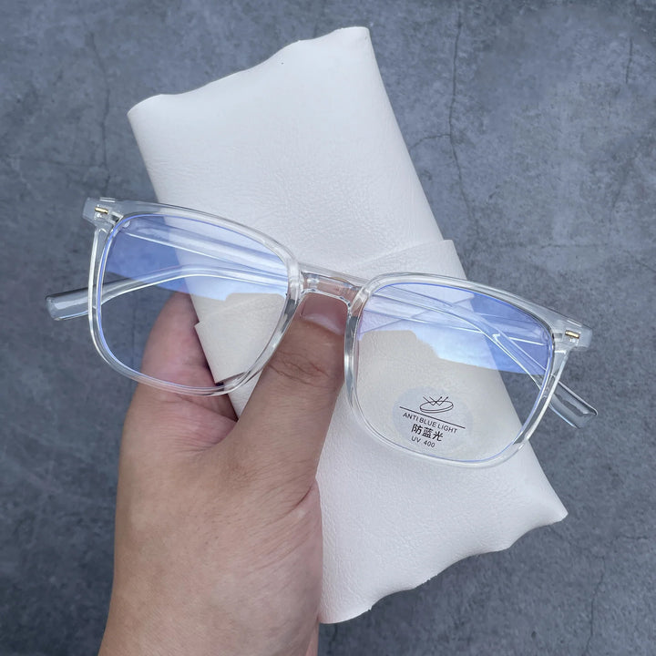 Blue Light Blocking Glasses Frame Black Square Rectangle Computer Eyewear Back To School 2026 Eye Strain Relief