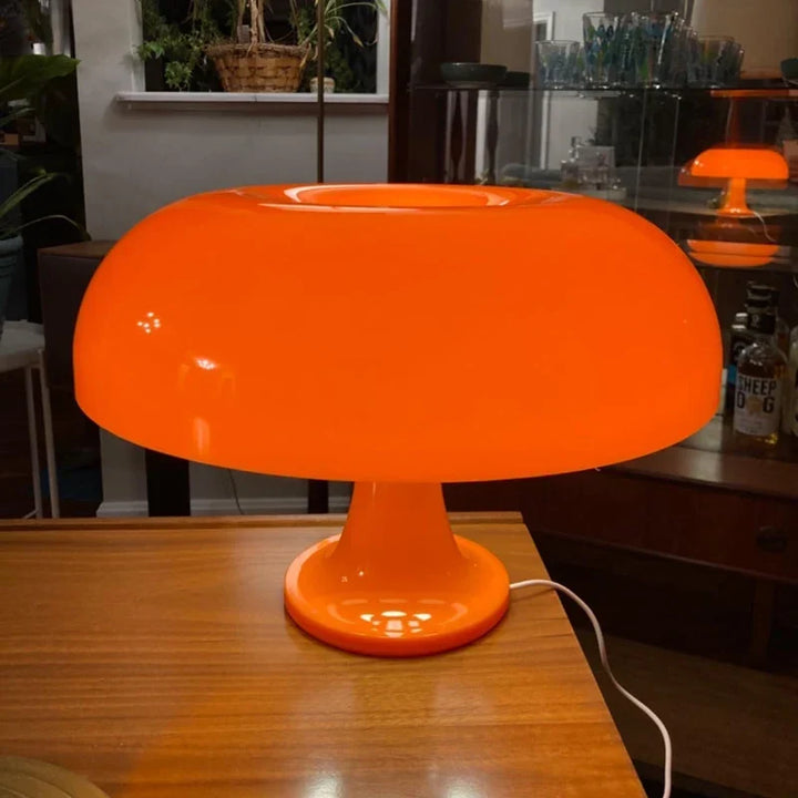 Japandi LED Mushroom Table Lamp Ivory Minimalist Bedside Lighting
