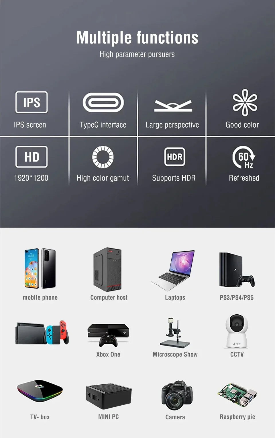 Portable Monitor 14.1 Inch Touch IPS HDR10 Second Screen