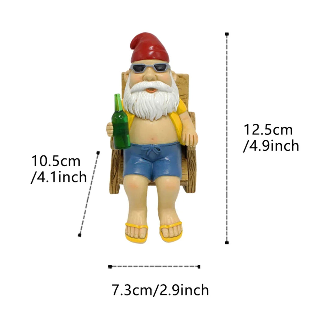 Garden Gnome Statue Sunbathing Dwarf Figurine Creative Outdoor Scene Decor For Summer 2026 Gift